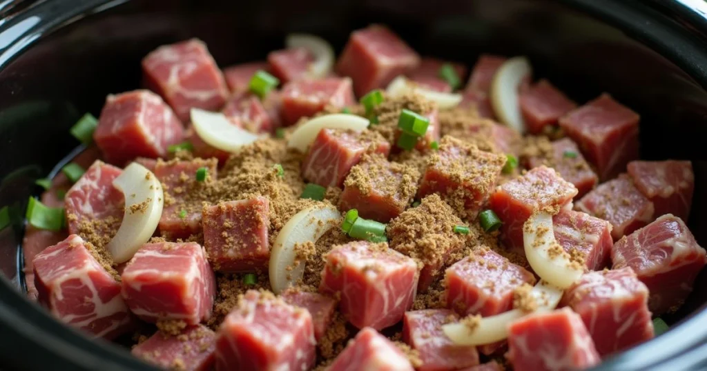 cube steak in crock pot