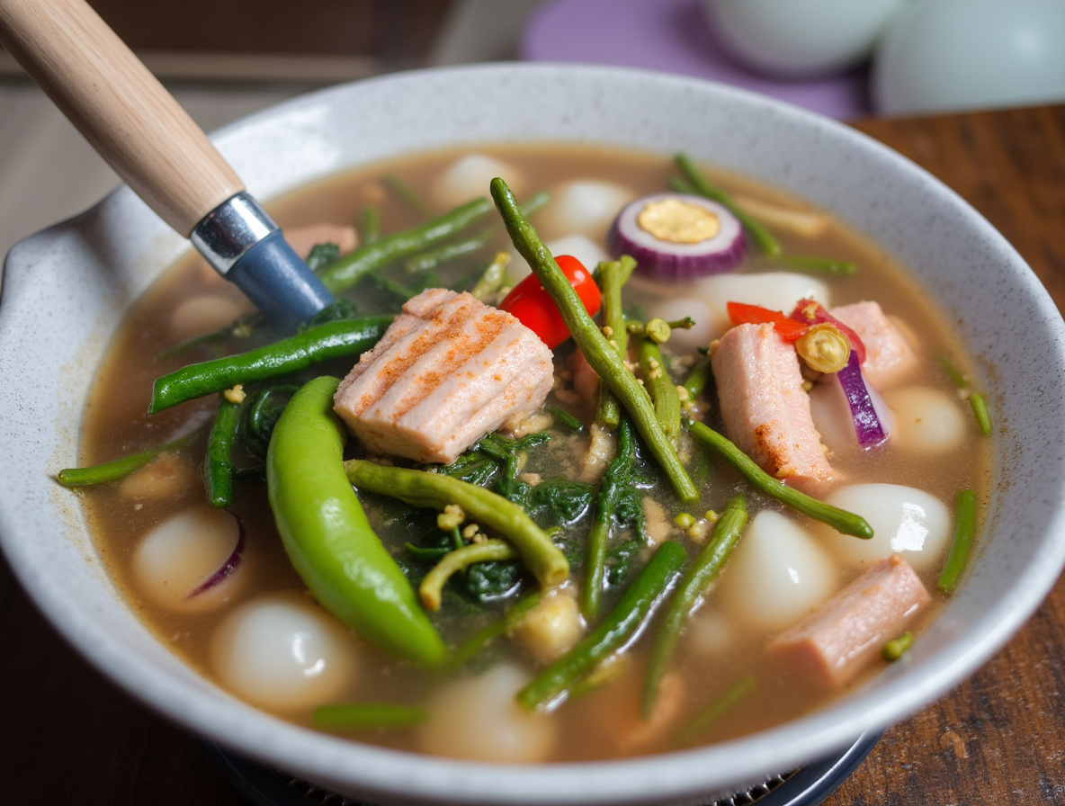 A bowl of sinigang recipe