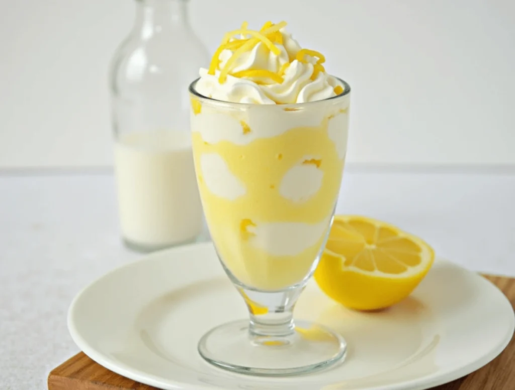 Creamy Lemon Pudding Parfait with Cream Cheese Swirls