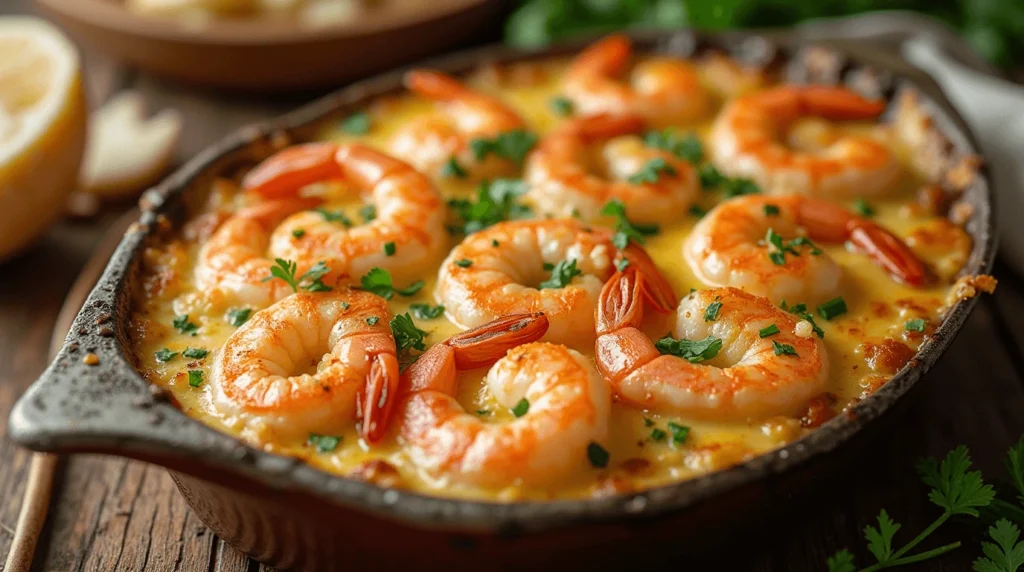 Garlic Shrimp Gratin