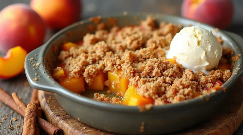 beautiful peach crumble recipe