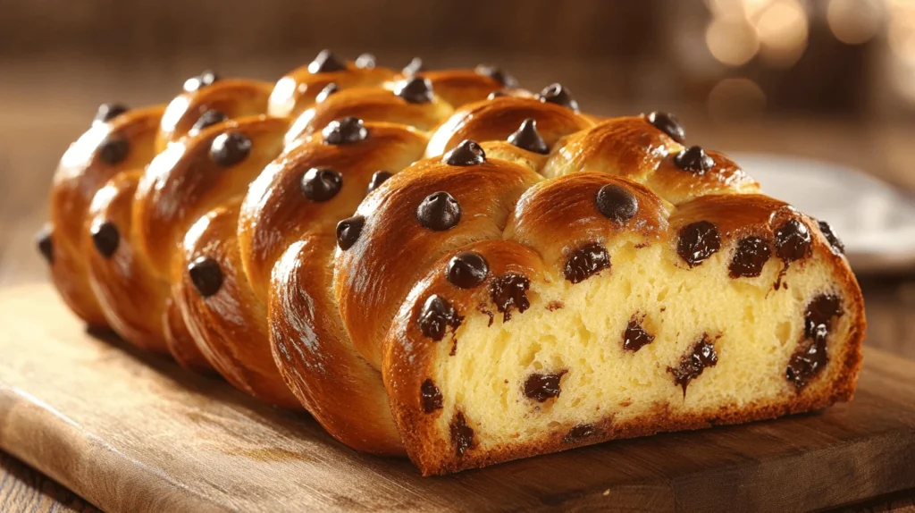 easy braided chocolate chip brioche recipe