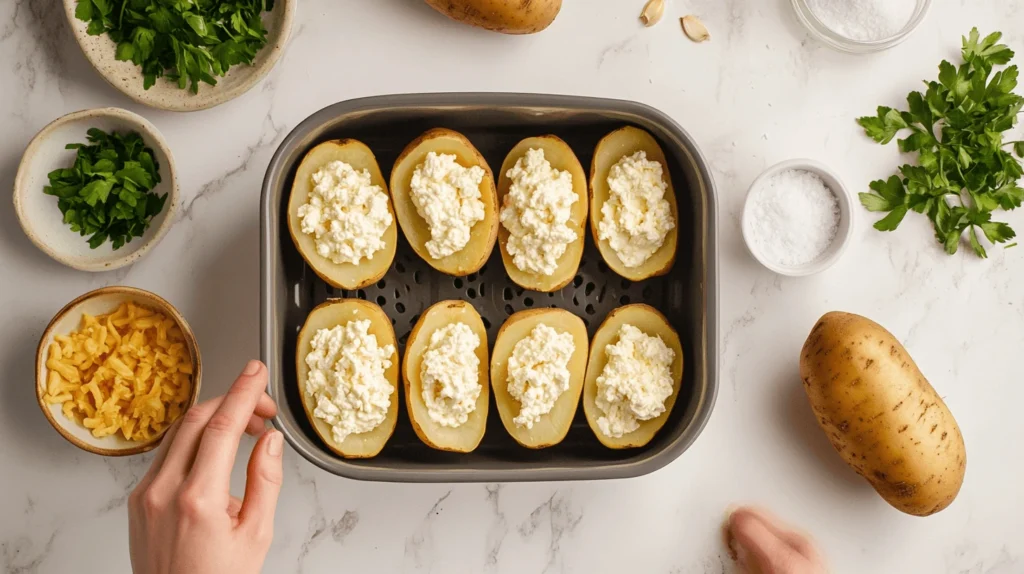 cottage cheese recipe for air fryer baked potato skins ingredients