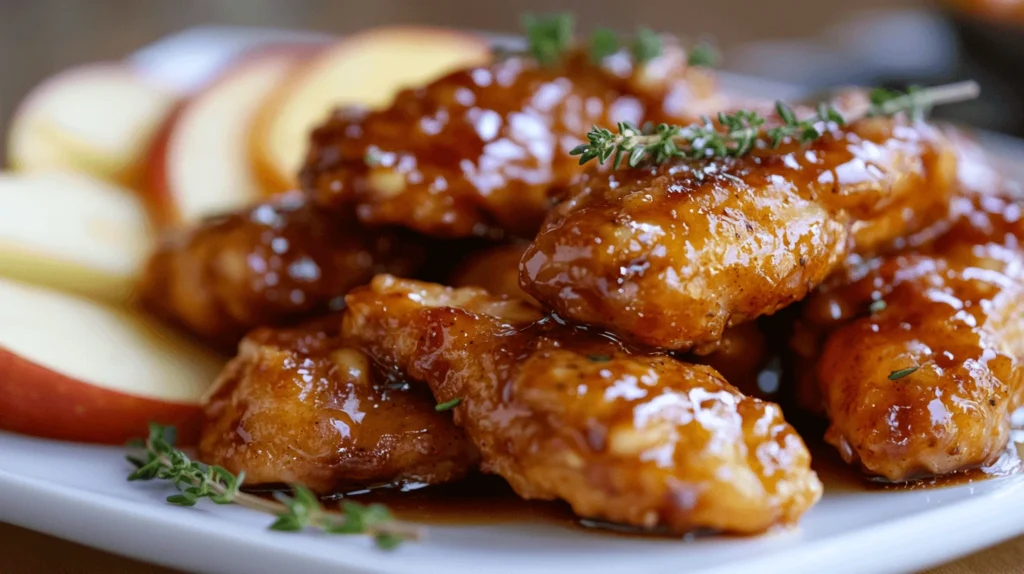 easy apple and honey-glazed chicken tenders recipe