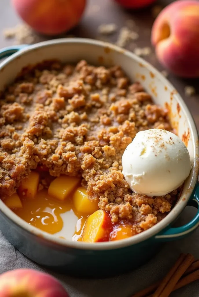 recipe of peach crumble